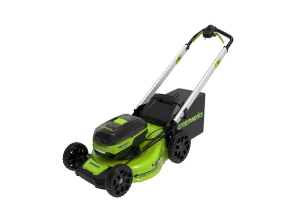Greenworks GD24X2LM46SP4K44x Plæneklipper 2x24V 46 cm - med 4x4Ah batteri og dobbelt lader