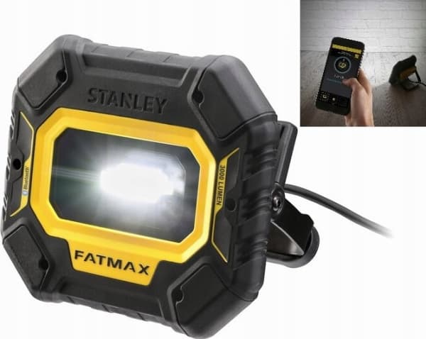 Stanley lommelyktreflektor 230V 3000lm BT, kabel 5m, IP67