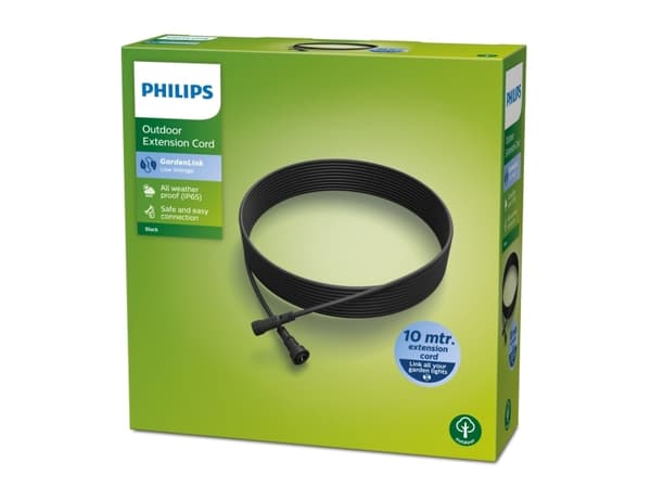 Philips Ulkovalaisimet, Virtakaapeli, Musta, Muovi, Puutarha, Patio, IP65, 10000 mm