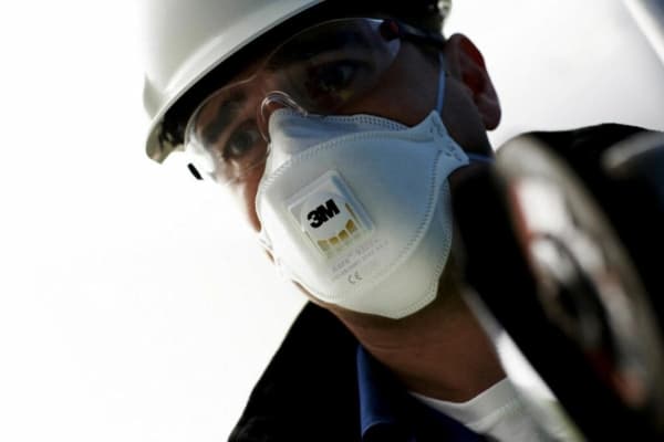 3M 9332+, Flatfoldet, FFP3, Hvit, Monoton, Aluminium, Polypropylen (PP), Polyuretan (PU), En Størrelse