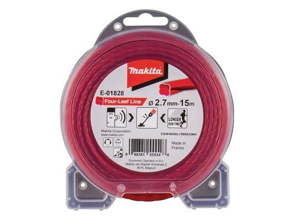 Makita E-01828, Raivaussahan siima, Punainen, 15 m, 1 kpl, 15000 mm, 2,7 mm