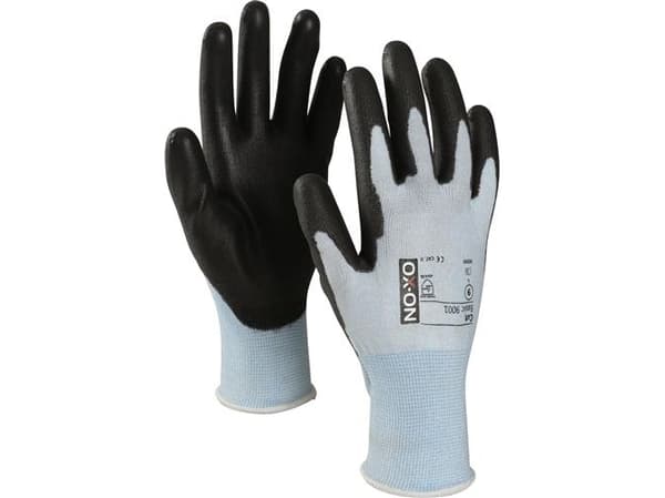 Leikkauskäsine Basic 9001 Cut B musta/sininen 9