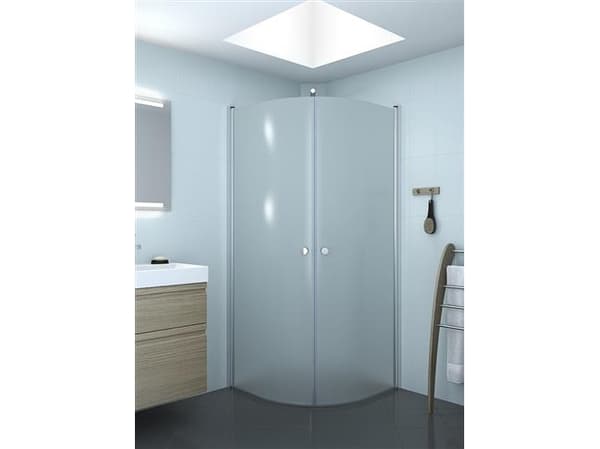 Halvrund dør 200x72-74cm satin/isglas