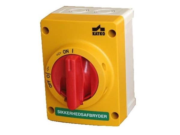 Sikkerhedsafbr 4P 16A m/forsk gul/rød