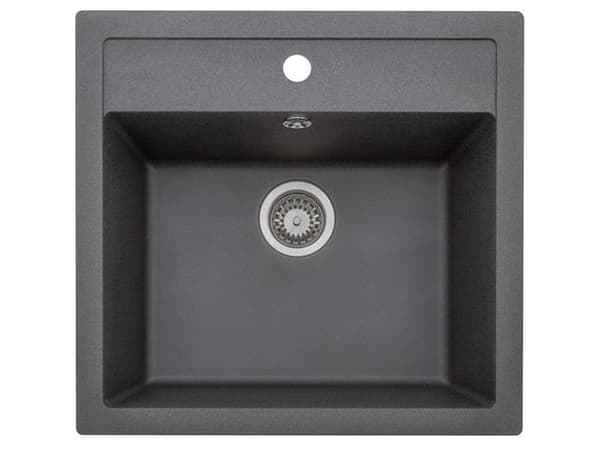 Køkkenvask SID 50x41cm grafit m/bagplade