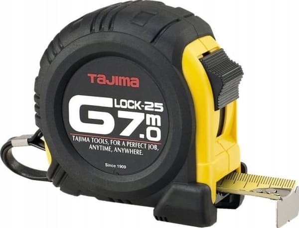 Båndmål G-Lock EC2 25mm 7m m/gummikappe