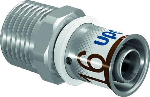 Nippel rakt 16-1/2'''' rostfritt alupex