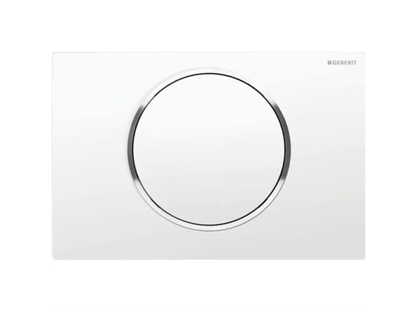 Geberit 115.758.KJ.5, Huuhtelulevy, Valkoinen, Kromi, Geberit, 246 mm, 14 mm, 164 mm