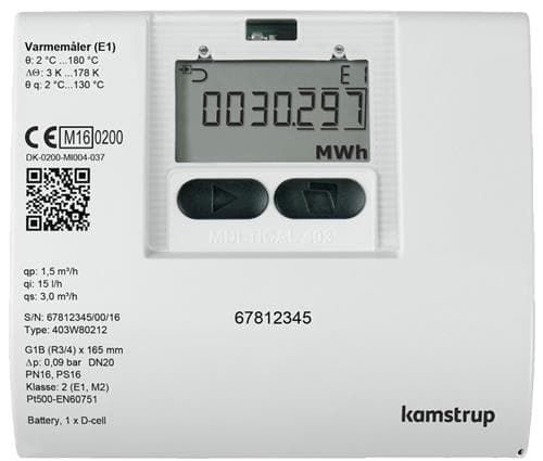 Energimål. frem 1,5m3 multical 403