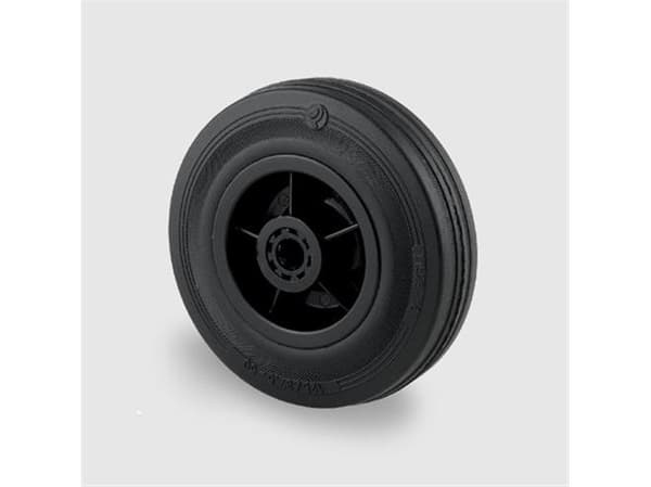 Tr.hjul 160mm gummi m/pl.fælg 135kg PRR