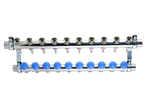 Manifold 10 kredse m/flowmeter
