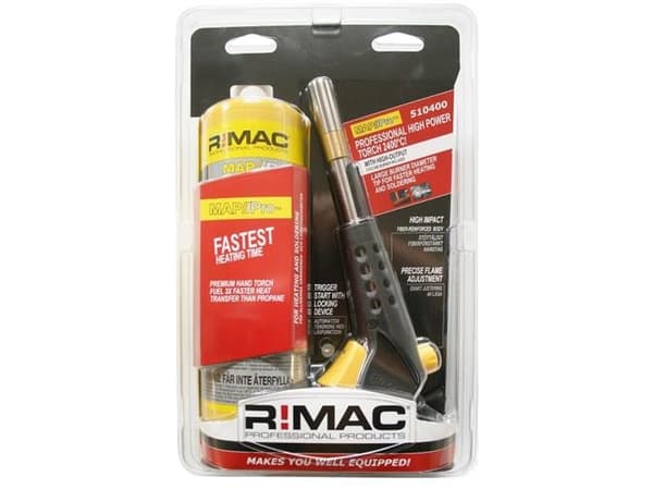 Rimac blæselampe m/piezo - inkl. MAP/Pro gasdåse 440g. US, bla. t/blød- & hårdlodning