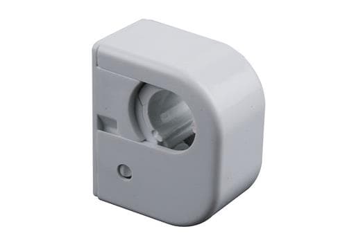 Rörhållare 28-22mm vit enkel