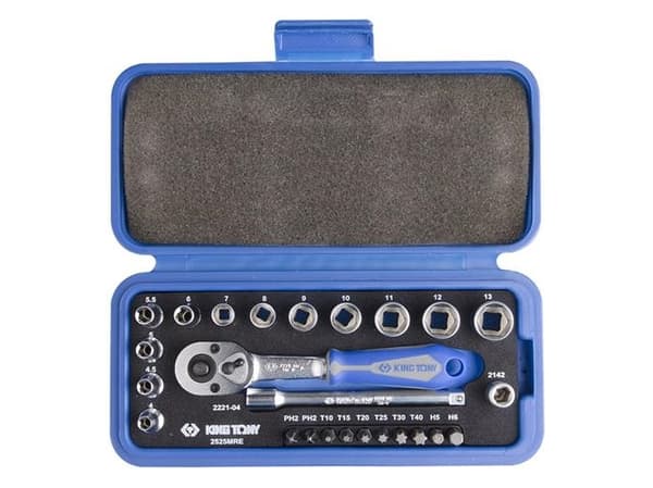 Topnøglesæt 2525MRE 1/4 25 dl. 4-13mm