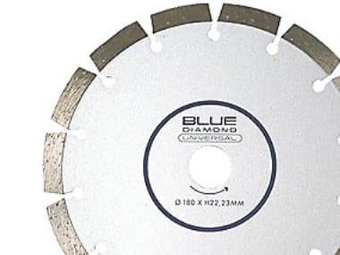 Carat Uni. klinge Ø180mm - Blue Diamond klinge, 10mm segment, tørskæring t/Rillefræser