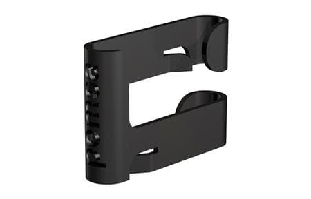 Metallinen liitin, jossa on pikaklikkausjärjestelmä mutkien tekemiseen Csslr Plus Mesh Trays BK8 Zinc Nickel Black -verkkoalustojen kanssa