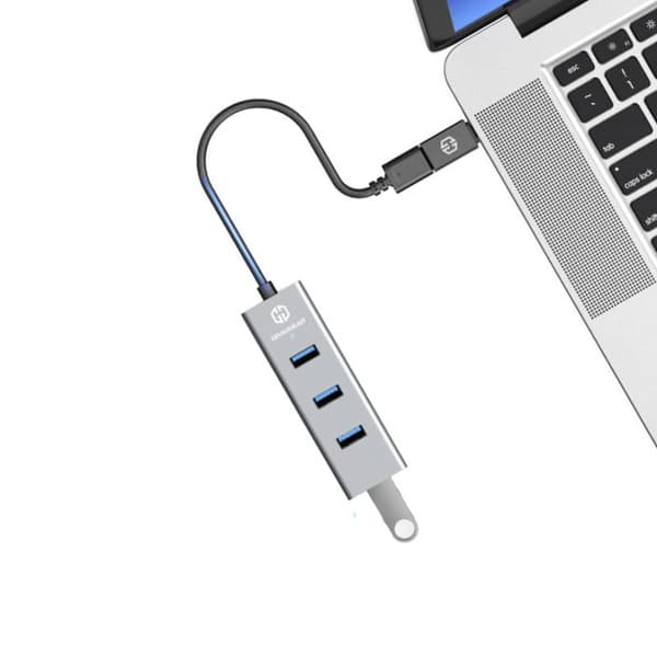 GrauGear G-HUB4-AC 4 Port USB 3.0-hubb med USB-C-kontakt
