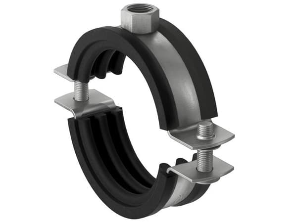 Fischer 560598, Rörklammer, Svart, Rostfritt stål, 48 - 54 mm, 3,81 cm (1.5"), EPDM, Rostfritt stål, 1 kN