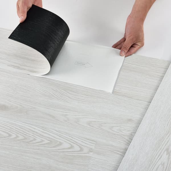 Vinylgulv selvklæbende 7 stk.0,975 m² hvid eg [neu.haus].