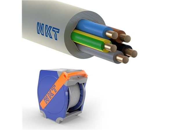 NKT Installationskabel, halogenfri 5G4 mm² NOIKLX90 ljusgrå 300/500V,Qaddy, yttermått max. 13,4 mm - (190 meter)