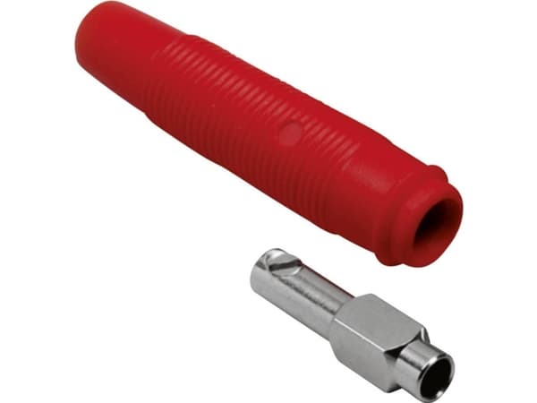 BKL Electronic 072213 Laboratorietilslutning Kobling, lige Stift-diameter: 4 mm Rød 1 stk