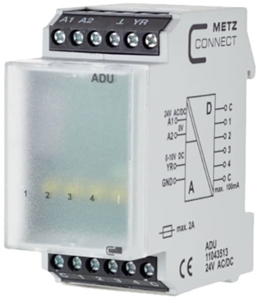 Metz Connect 11043513 Analog-digital-konverter 24, 24 V/AC, V/DC (max) 1 stk