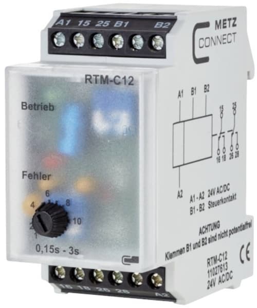 Metz Connect 11027613 RTM-C12 Aikarele 24 V/AC, 24 V/DC 1 kpl 2 x kytkin