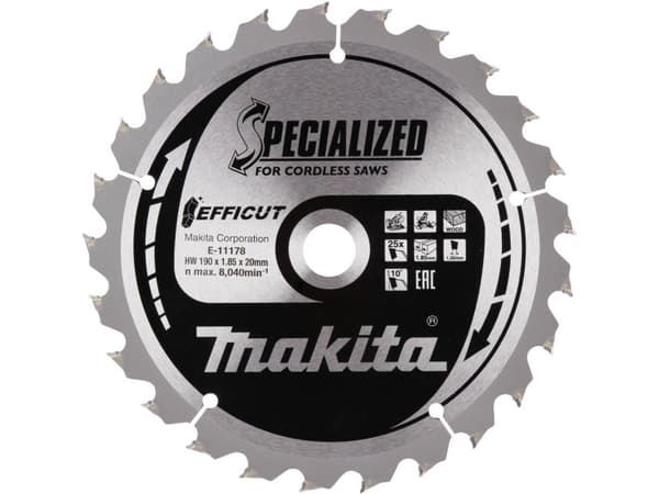 Makita - Cirkelsågblad - för trä - 190 mm - 25 tänder (E-11178)