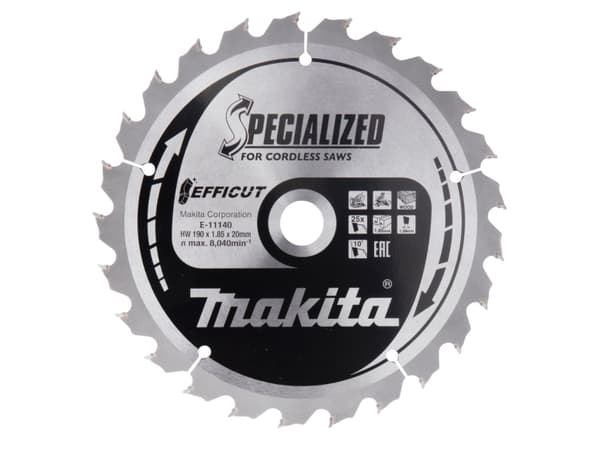 Makita - Cirkelsågblad - för trä - 190 mm - 25 tänder (E-11178)