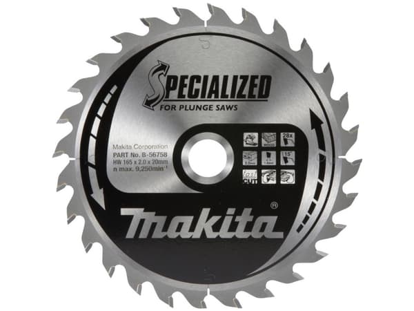 Makita B-56758 Rundsavblad 165 x 20 mm Antal tænder (per tomme): 28 1 stk