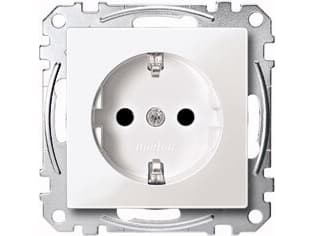 Merten MEG2300-0319, CEE 7/3, CEE 7/4, valkoinen, kestomuovi, 250 V, 16 A