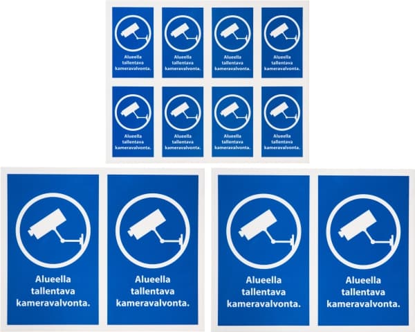 Tarmo, camera surveillance window stickers, 3 sheets | CDON