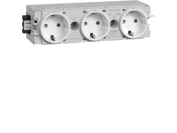 Hager GS30009016, 2P, Valkoinen, Polyamidi, IP20, 250 V, 16 A Valkoinen