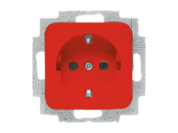 BUSCH JAEGER SCHUKO uttagsinsats röd RAL 3020 SI/Reflex SI uttag 20 ( 2CKA002011A6253 )