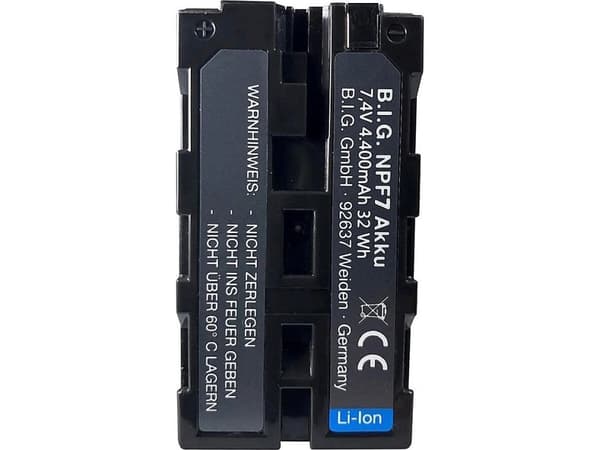 B.I.G. LARGE akku Sony NP-F750 4400mAh (427706)