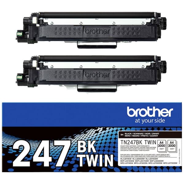 Brother Toner TN-247BKTWIN Original 2-pack Svart 3000 sidor TN247BKTWIN
