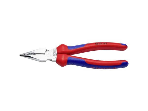 Knipex 08 25 185, Nesetang, 1,3 cm, Blå, Rød, 22 mm, 185 mm, 55 mm
