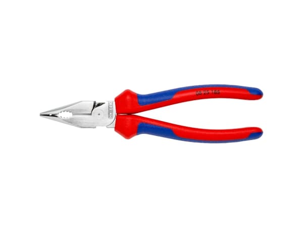 Knipex 08 25 185, Nesetang, 1,3 cm, Blå, Rød, 22 mm, 185 mm, 55 mm