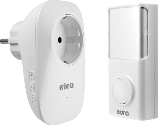 Eura EURA WDP-91H2 SOUL trådløs ringeklokke med ~230v-uttak - batterifri, utvidbar, schuko