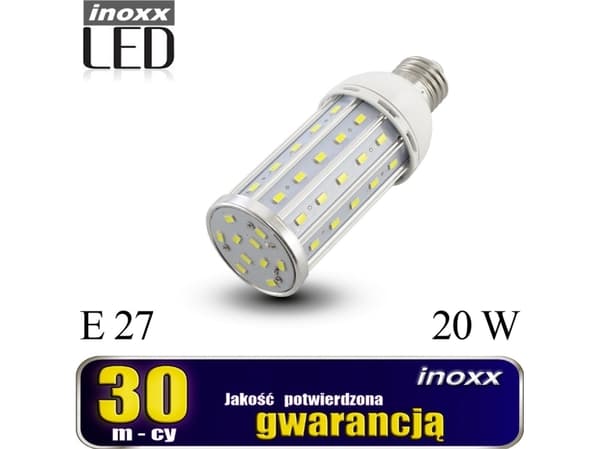 Nvox E27 LED maispære 20w metall 3000k varm