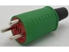 Iskunkestävä pistoke pyöreä, maadoitettu, 16A 250V IP44, väri vihreä