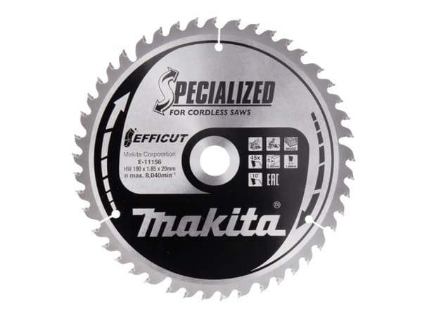 Cutting disc for wood MAKITA Efficut 190x20x1.85mm 45T