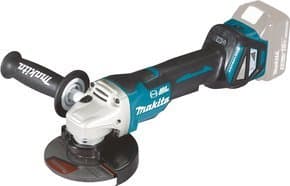 Makita DGA518ZU Akumuliatorinis kampinis šlifuoklis, greičio reguliavimas 3000-8500min-1, 18V, ø125mm, "paddle" jungiklis, AWS, Be akumuliatorių ir k