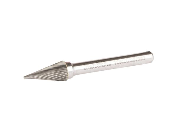 Makita B-52831 Jyrsintätappi Kovametalli Jyrsinkartio Mitat, Ø 10 mm Työpituus 20 mm Varren halkaisija 6 mm 1 kpl.