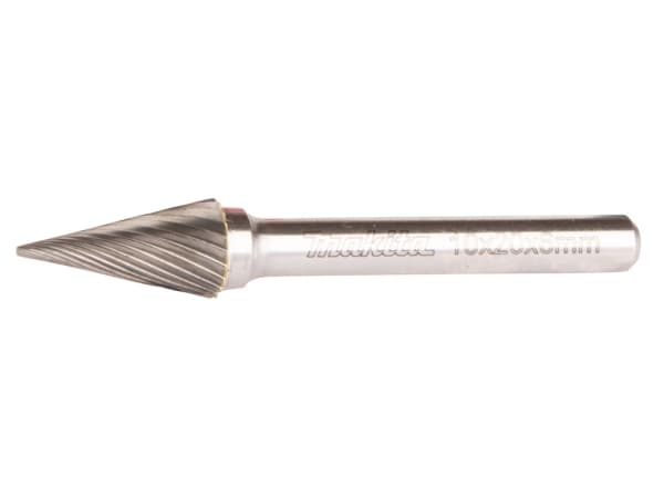 Makita B-52831 Jyrsintätappi Kovametalli Jyrsinkartio Mitat, Ø 10 mm Työpituus 20 mm Varren halkaisija 6 mm 1 kpl.