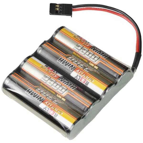 Reely RC Mottagarbatteri (NiMh) 4.8 V 2300 mAh Antal celler: 4 AA (R6) Sida vid sida Futaba anslutning