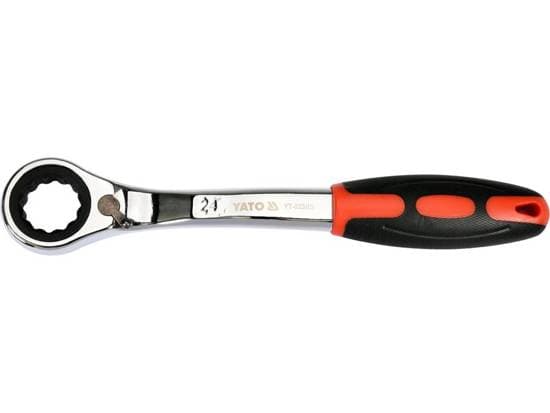 Yato `Rewing ringnyckel med spärr 24mm, CRV, 42-48 HRC, 72T