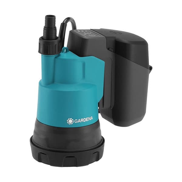 Gardena 2000/2 18V P4A dränkbar pump för rent vatten, inkl batteri och laddare