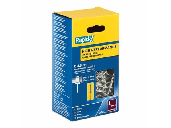 forsterkede nagler o4.8 10mm aluminium 350stk boks