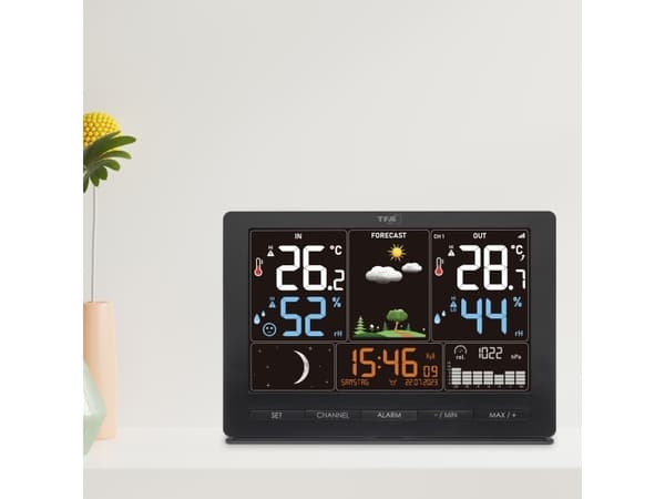 TFA-Dostmann Season 2, Sort, Inne hygrometer, Inne Termometer, Utendørs Barometer, Utendørs Fuktighetsmåler, Utendørs Barometer, Barometer, Hygromete